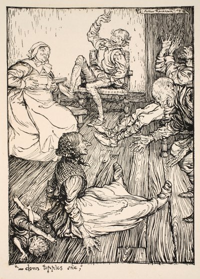 ..Sie stürzt hinunter, Illustration aus 